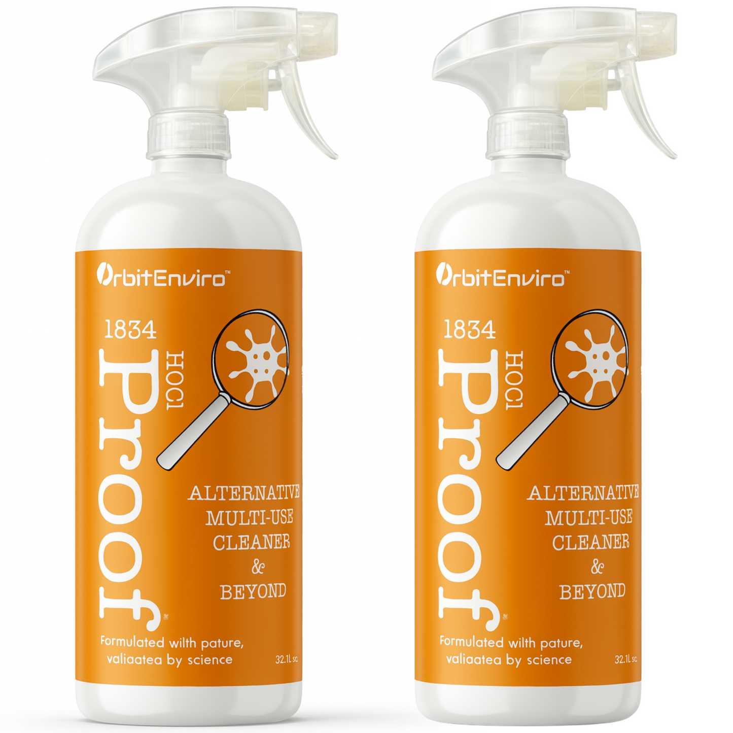 2 Pack of 1834 Proof HOCl Multi-Use Cleaner 32 fl. oz.