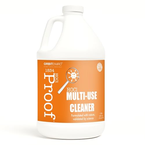 OrbitEnviro Hypochlorous Acid Sanitizer Cleaner | HOCl 500 PPM  |  Multi-Surface Cleaner for Home, Gym, Office & Pets | 1 Gallon