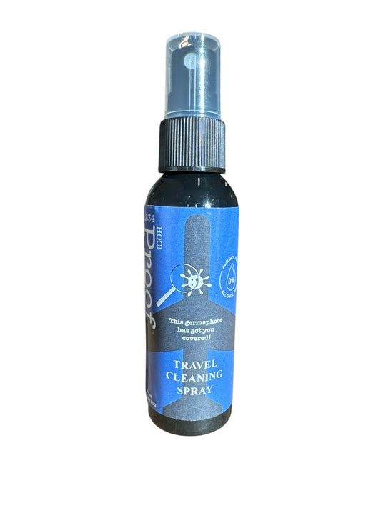 1834 PROOF HOCl Travel Cleaning Spray & Hand Sanitizer - No Alcohol - PACK OF 2 - 2 fl. oz.