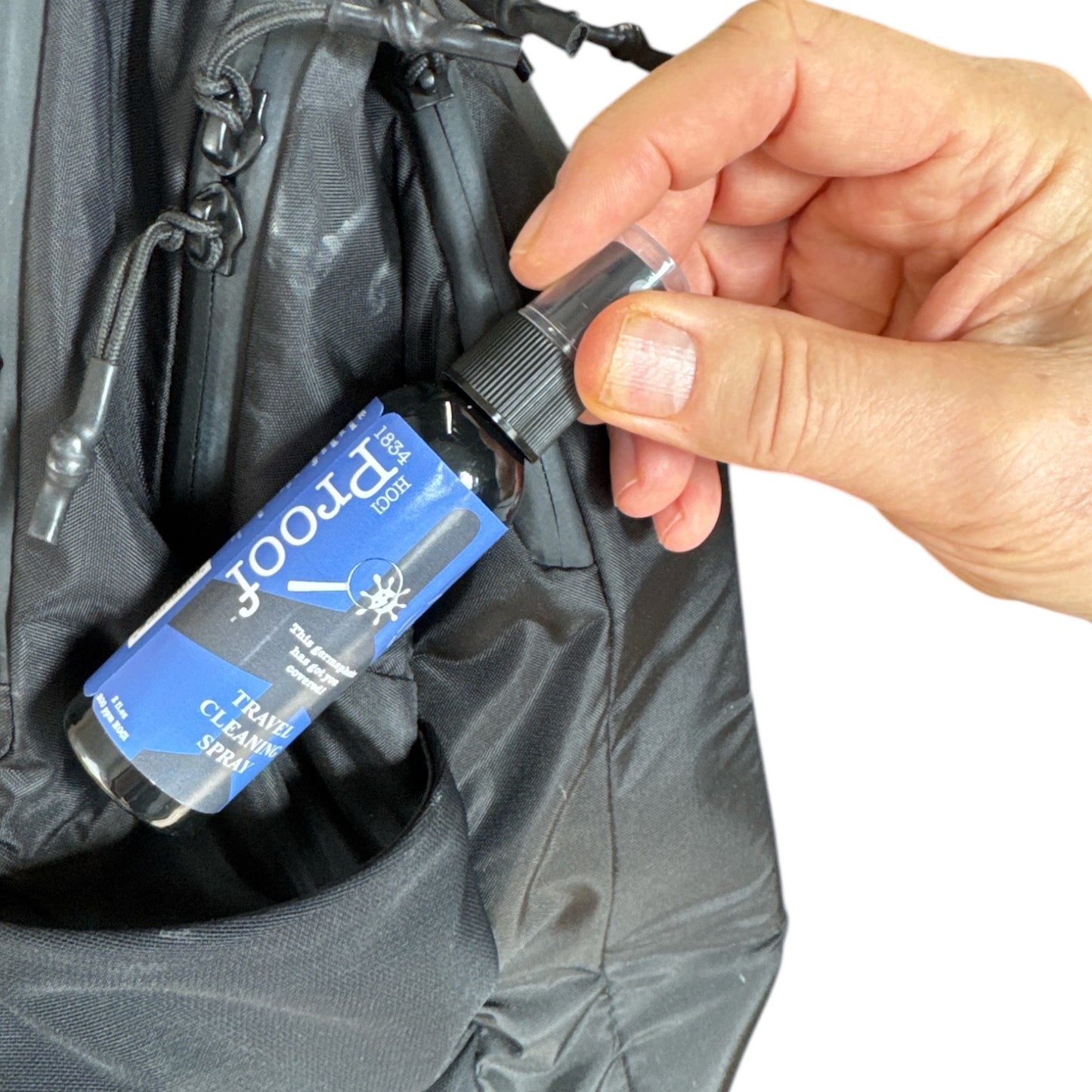 1834 PROOF HOCl Travel Cleaning Spray & Hand Sanitizer - No Alcohol - PACK OF 2 - 2 fl. oz.