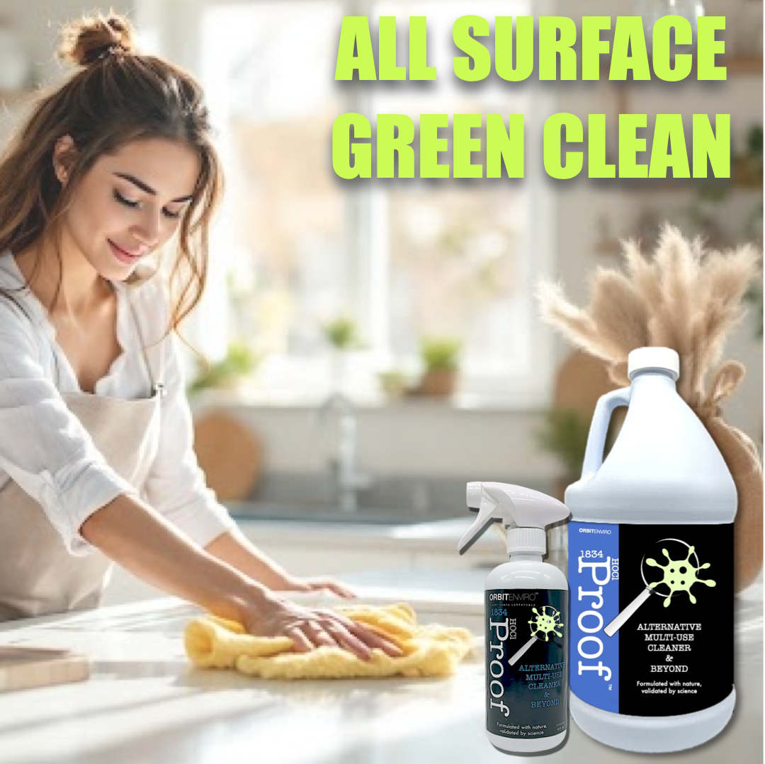 OrbitEnviro Hypochlorous Acid Sanitizer Cleaner | HOCl 500 PPM | Multi-Surface Cleaner for Home, Gym, Office & Pets | 1 Gallon