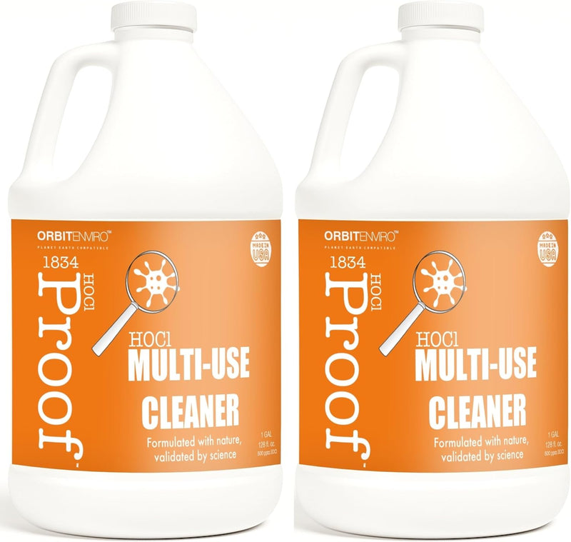PROOF Extra Strength HOCl Multi-Surface Cleaner - 2 Pack - 1 Gallon Each - 500 PPM